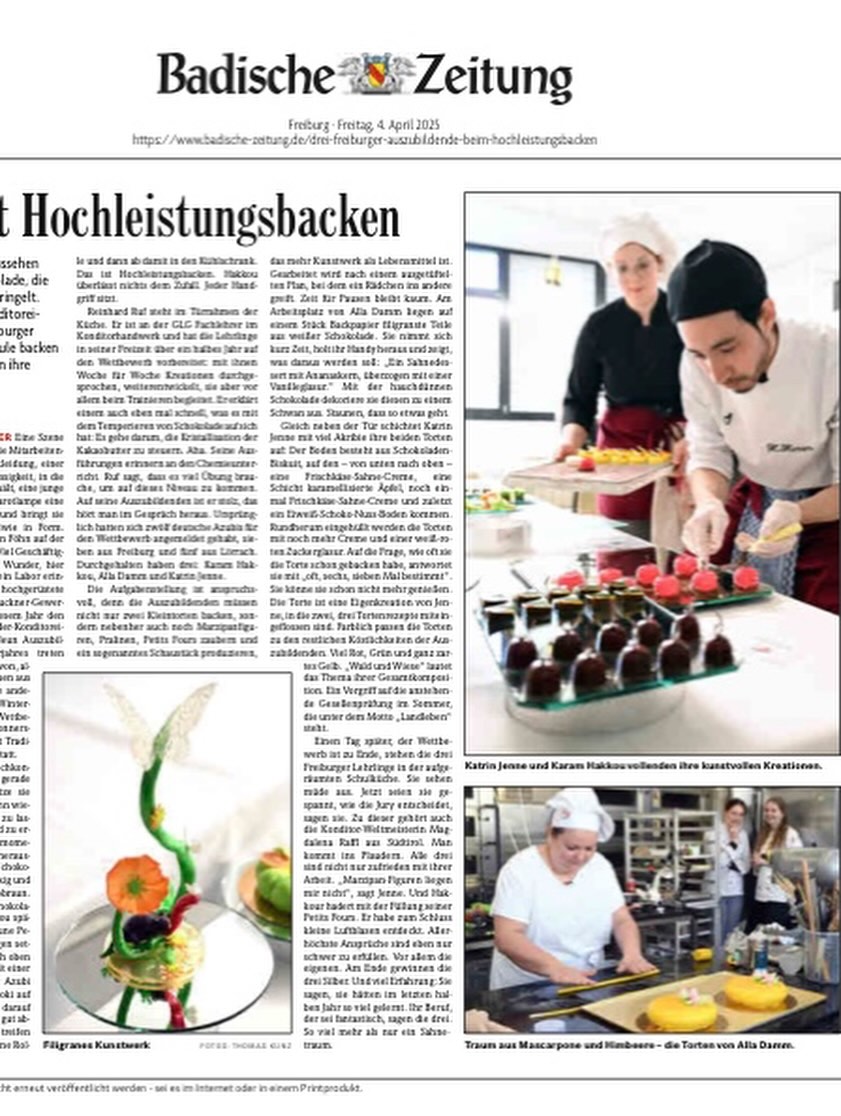 Badische Zeitung article about the competition