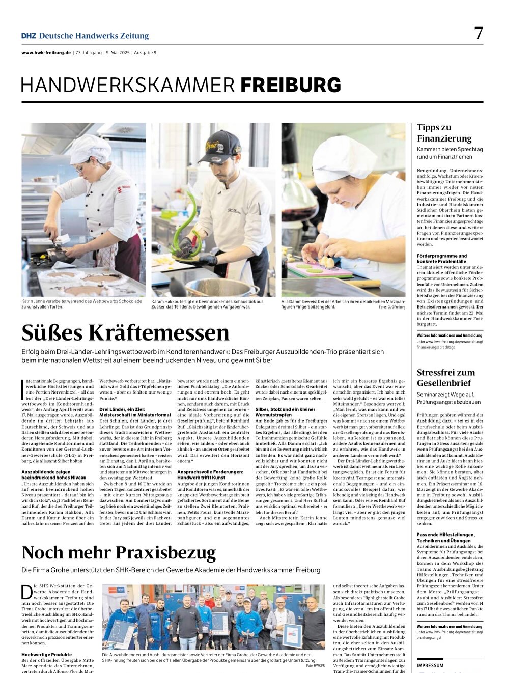 Handwerkskammer Freiburg magazine feature